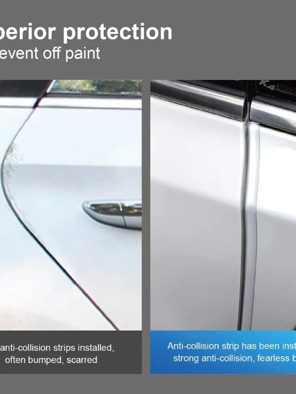 Car Door Edge Guards, 16ft Clear Chrome Universal U Shape Rubber Sealed Door Edg